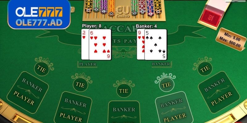 Baccarat Ole777 là trò chơi bài kinh điển, dễ chơi